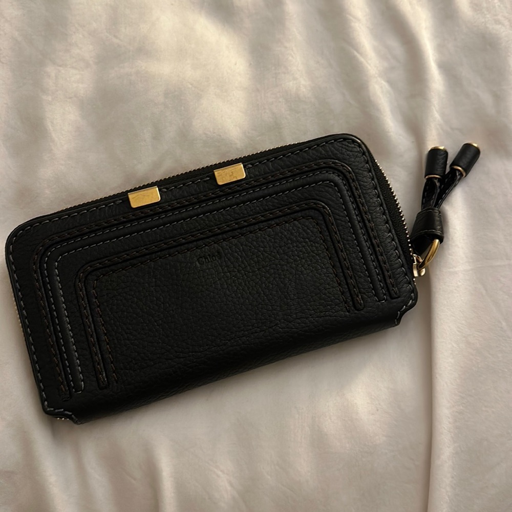 Chloe Marcie Leather Zip Wallet